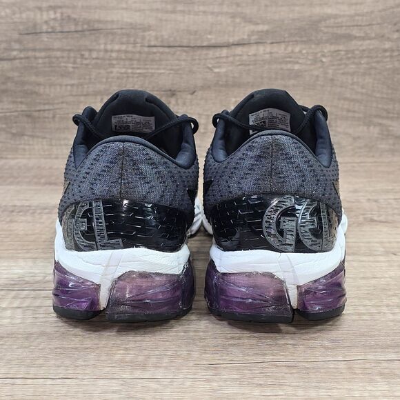 Asics Gel Quantum 180 5 Women's Size 11.5 Black Gray Purple Sneakers (1022A164) - Picture 4 of 10